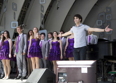 Rehearsing with Darren Criss